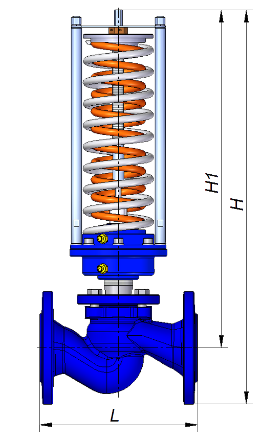 Размеры регулятора перепада давления
