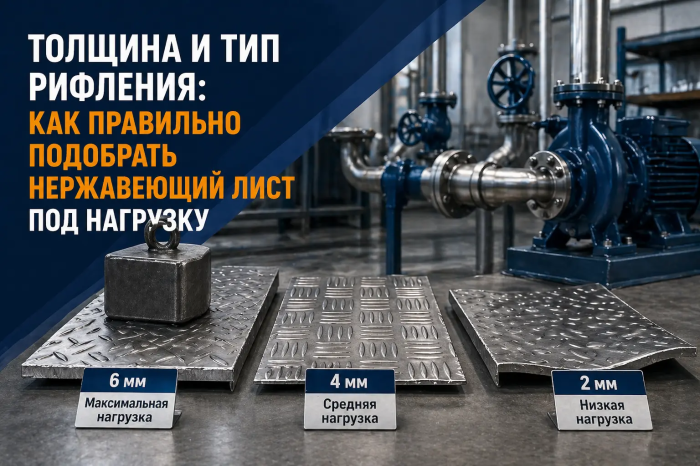 Толщина и тип рифления: как правильно подобрать нержавеющий лист под нагрузку